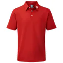 Footjoy Stretch Pique Solid dziecięce polo, czerwone
