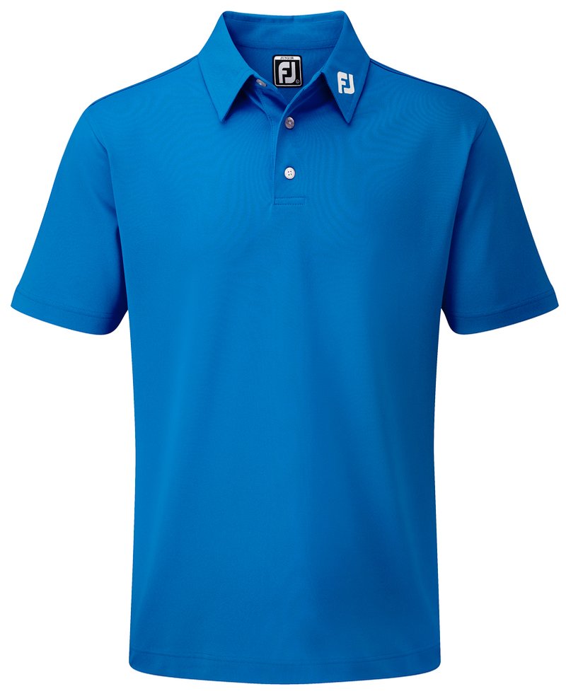 FootJoy Stretch Pique Solid junior polo, niebieskie