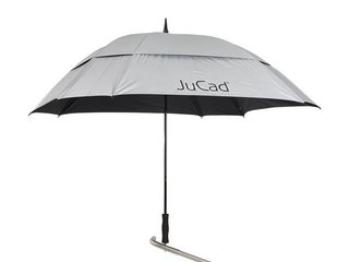 JuCad Windproof parasol golfowy z kołkiem pin 68", srebrny UV