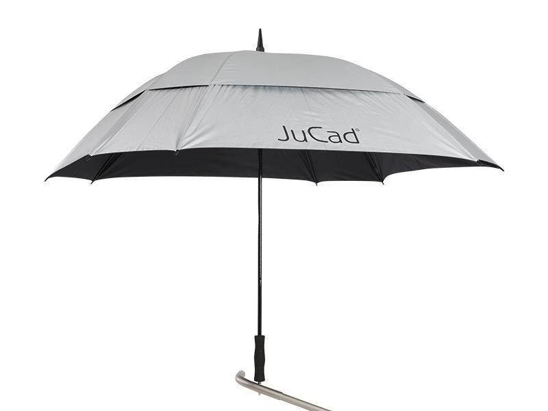 JuCad Windproof parasol golfowy z kołkiem pin 68", srebrny UV