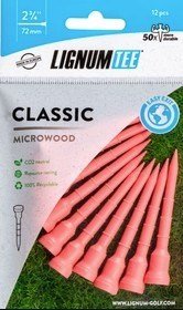 Lignum Tee plastikowe tee 72mm, 12szt., różowe