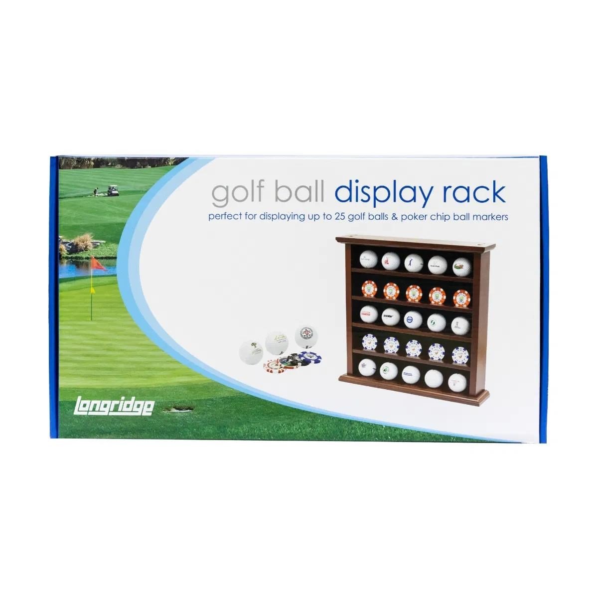 Longridge 25 Ball Wooden Display Rack drewniany stojak na 25 piłeczek golfowych