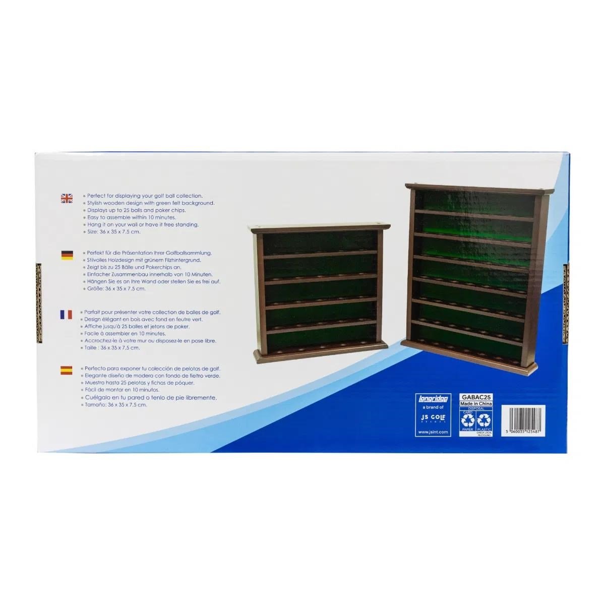 Longridge 25 Ball Wooden Display Rack drewniany stojak na 25 piłeczek golfowych