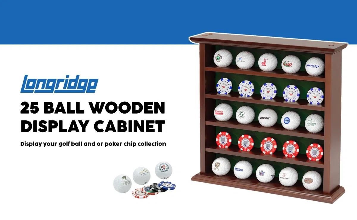 Longridge 25 Ball Wooden Display Rack drewniany stojak na 25 piłeczek golfowych