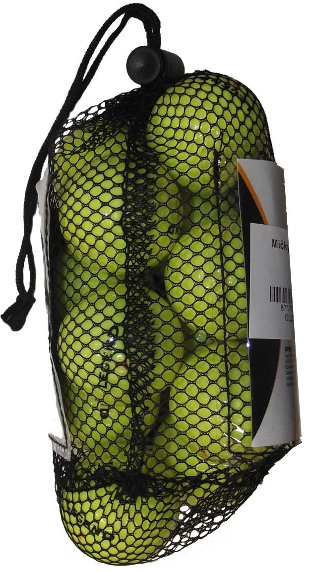 Legend golf balls in net, yellow, 12 balls