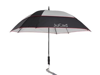 JuCad Telescopic Windproof parasol golfowy 68", srebrny/czarno/czerwony