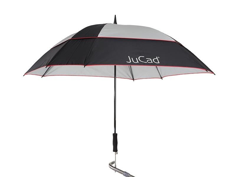 JuCad Telescopic Windproof parasol golfowy 68", srebrny/czarno/czerwony