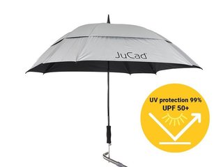 JuCad Telescopic Windproof parasol golfowy 68", srebrny