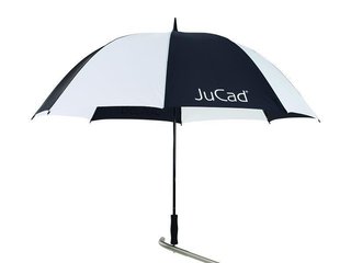 JuCad Golf Umbrella 68" parasol z kołkiem pin, czarno/biały