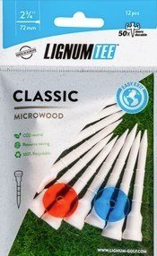 Lignum Tee plastikowe tee 72mm, 10szt., białe + dysk
