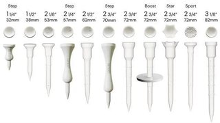 Lignum Tee plastikowe tee 72mm, 10szt., białe + dysk