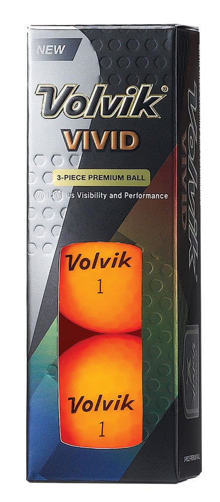 Volvik VIVID piłki golfowe, pomarańczowe
