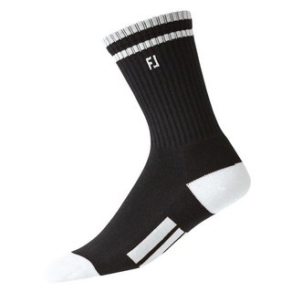 FootJoy ProDry Crew skarpety dziecięce, 1para, czarno/białe