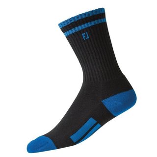 FootJoy ProDry Crew skarpety dziecięce, 1para, czarno/niebieskie