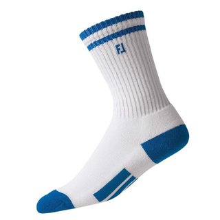 FootJoy ProDry Crew skarpety dziecięce, 1para, biało/niebieskie