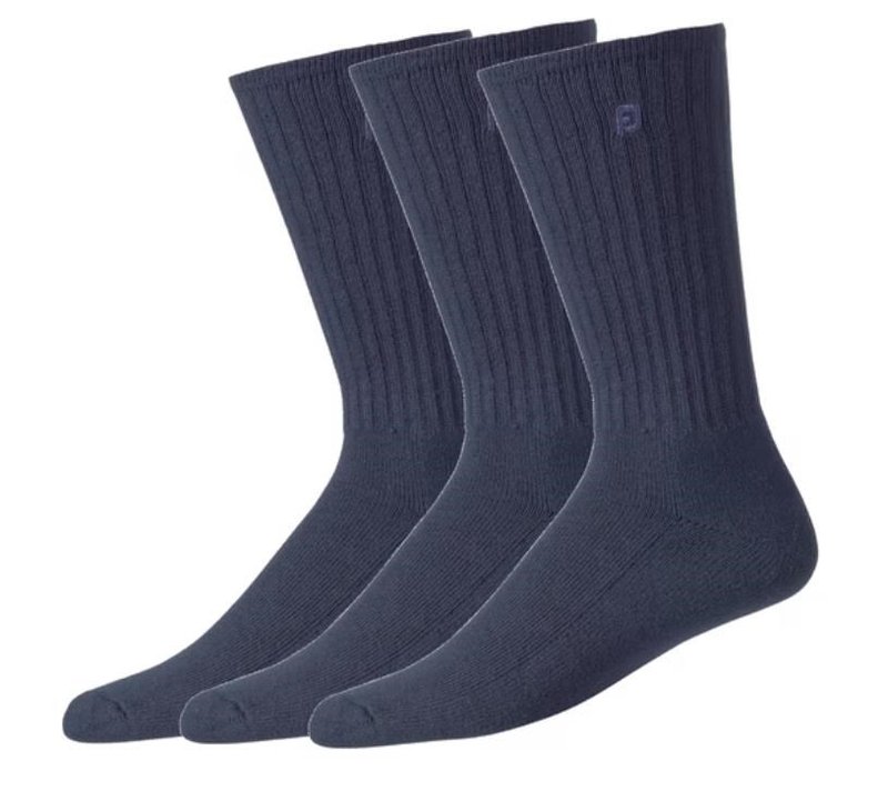 FootJoy ComfortSof Crew męskie skarpetki, granatowe, 3 pary