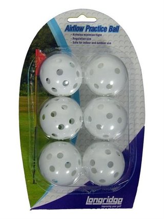 Longridge White Airflow piłki treningowe, 6 szt.