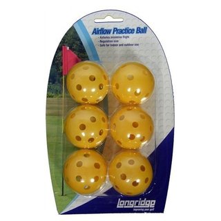 Longridge Yellow Airflow piłki treningowe, 6szt.