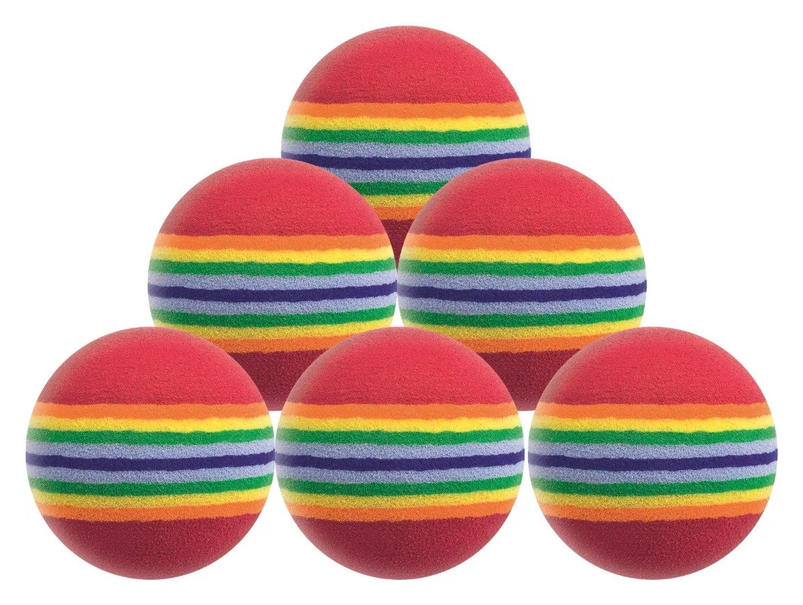 Longridge Multi-coloured Foam piłki treningowe, 6szt.