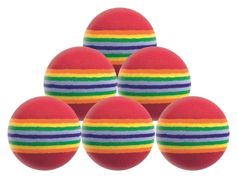 Longridge Multi-coloured Foam piłki treningowe, 6szt.