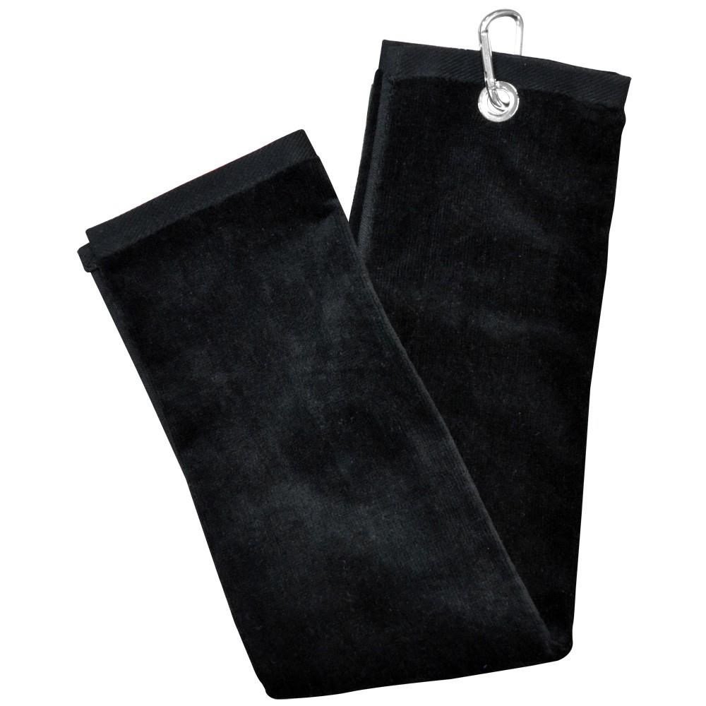 Longridge Luxury Three Fold ręcznik golfowy, czarny