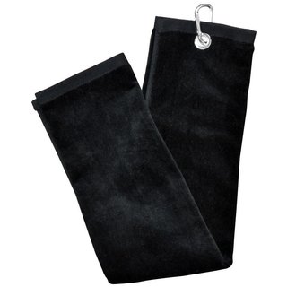 Longridge Luxury Three Fold ręcznik golfowy, czarny