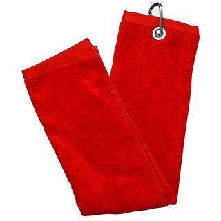 Longridge Luxury Three Fold ręcznik golfowy, czerwony
