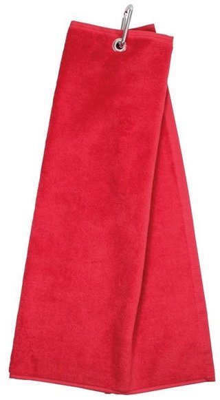 Longridge Luxury Three Fold ręcznik golfowy, czerwony