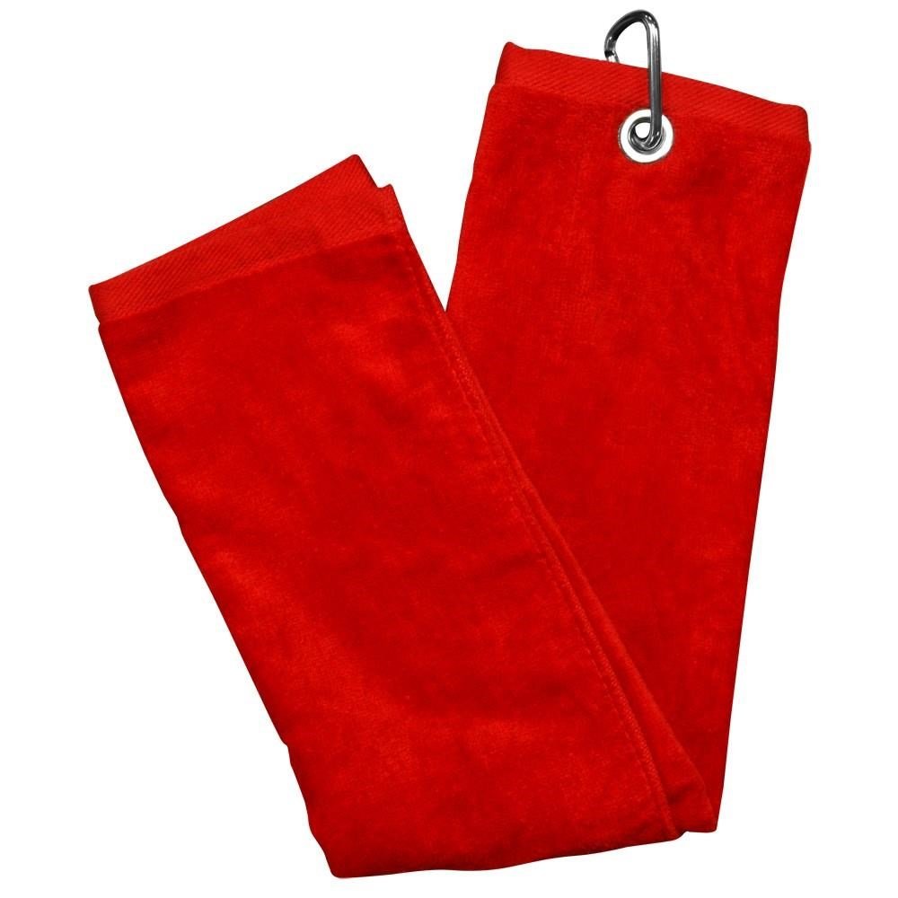 Longridge Luxury Three Fold ręcznik golfowy, czerwony