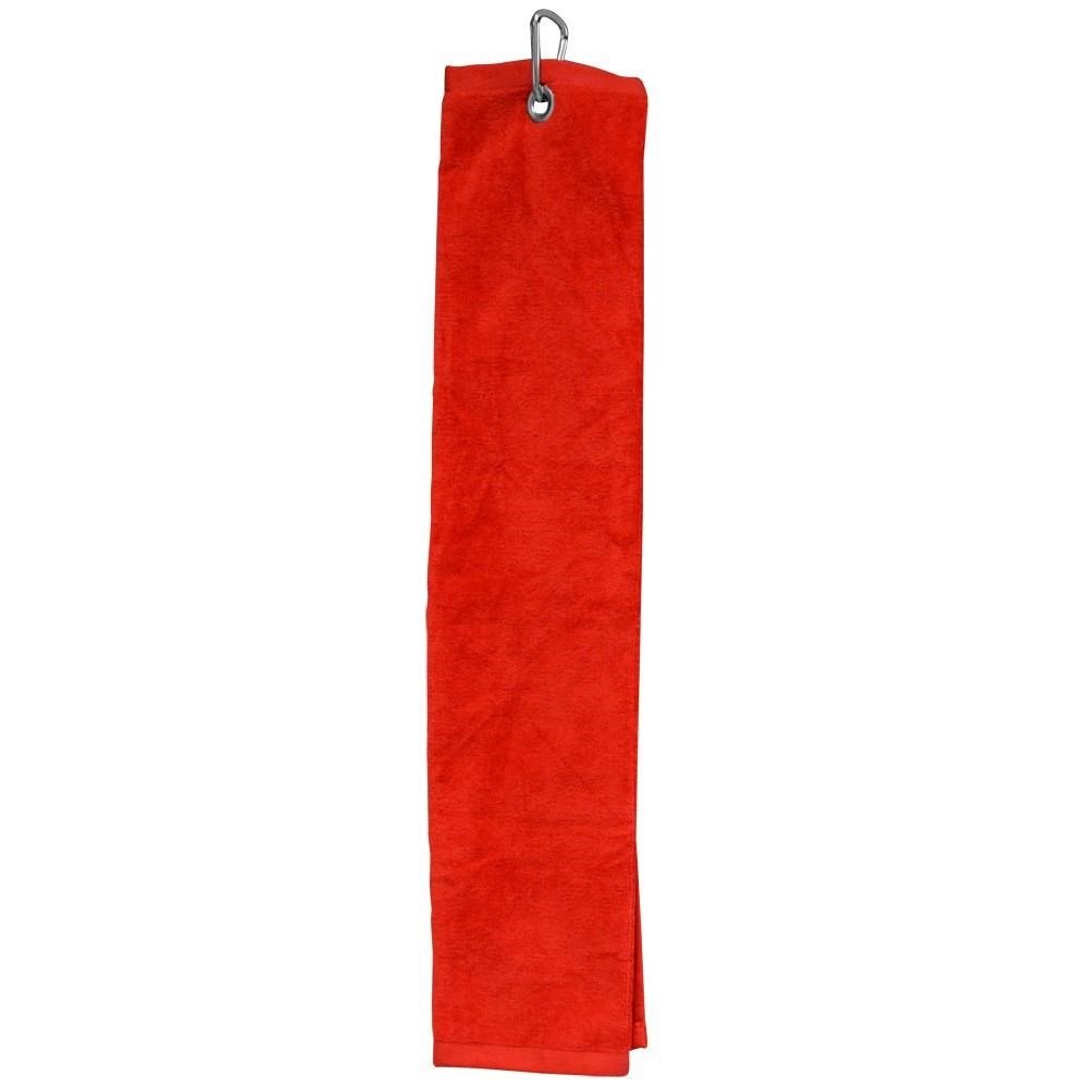 Longridge Luxury Three Fold ręcznik golfowy, czerwony