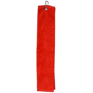 Longridge Luxury Three Fold ręcznik golfowy, czerwony