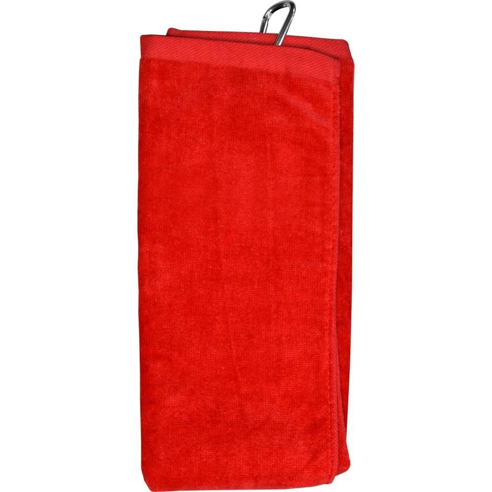 Longridge Luxury Three Fold ręcznik golfowy, czerwony