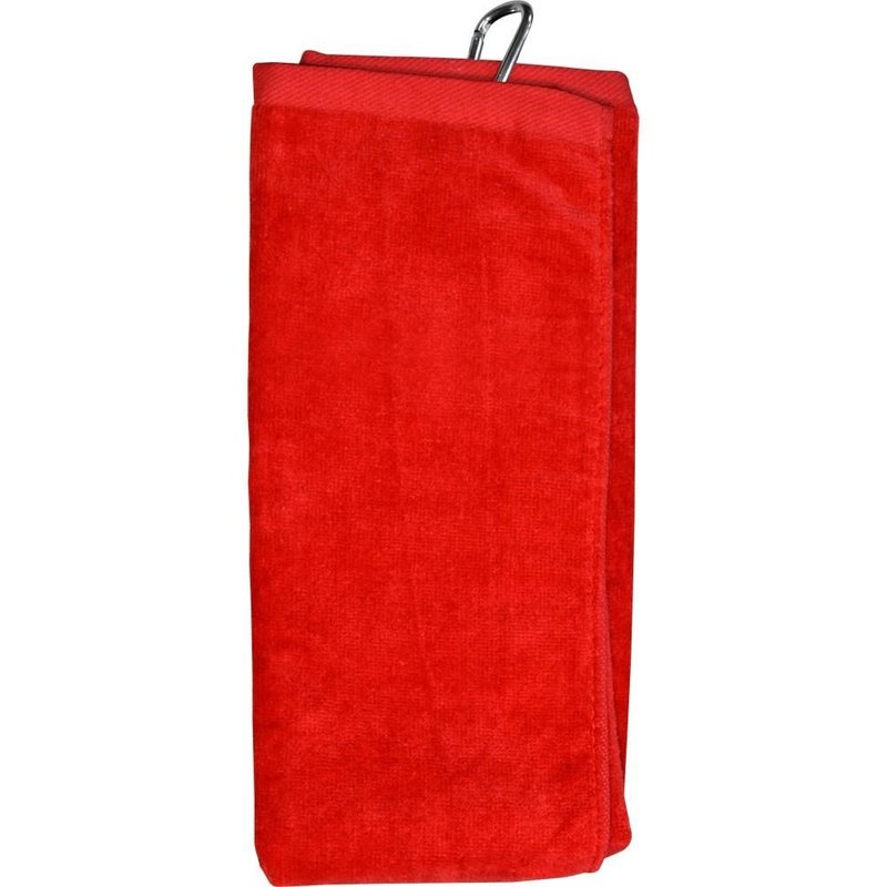 Longridge Luxury Three Fold ręcznik golfowy, czerwony