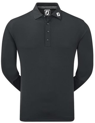 FootJoy Thermocool Self męskie polo z długim rękawem, czarne
