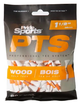 Pride Professional Tee System Prolength Mini Orange drewniane tee 38mm (1 1/2"), 90 szt.