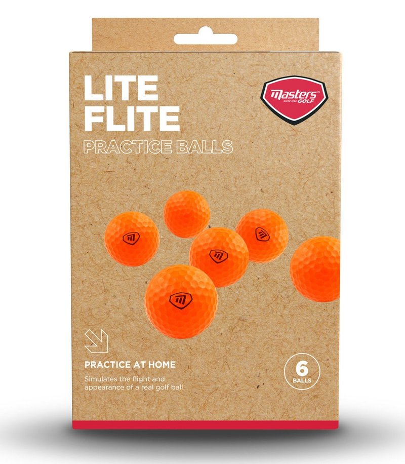 Masters lite-Flite piankowe piłki treningowe, pomarańczowe, 6 szt.