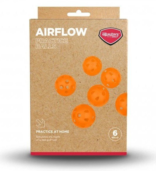 Masters Airflow XP plastikowe piłki treningowe, pomarańczowe, 6 szt.
