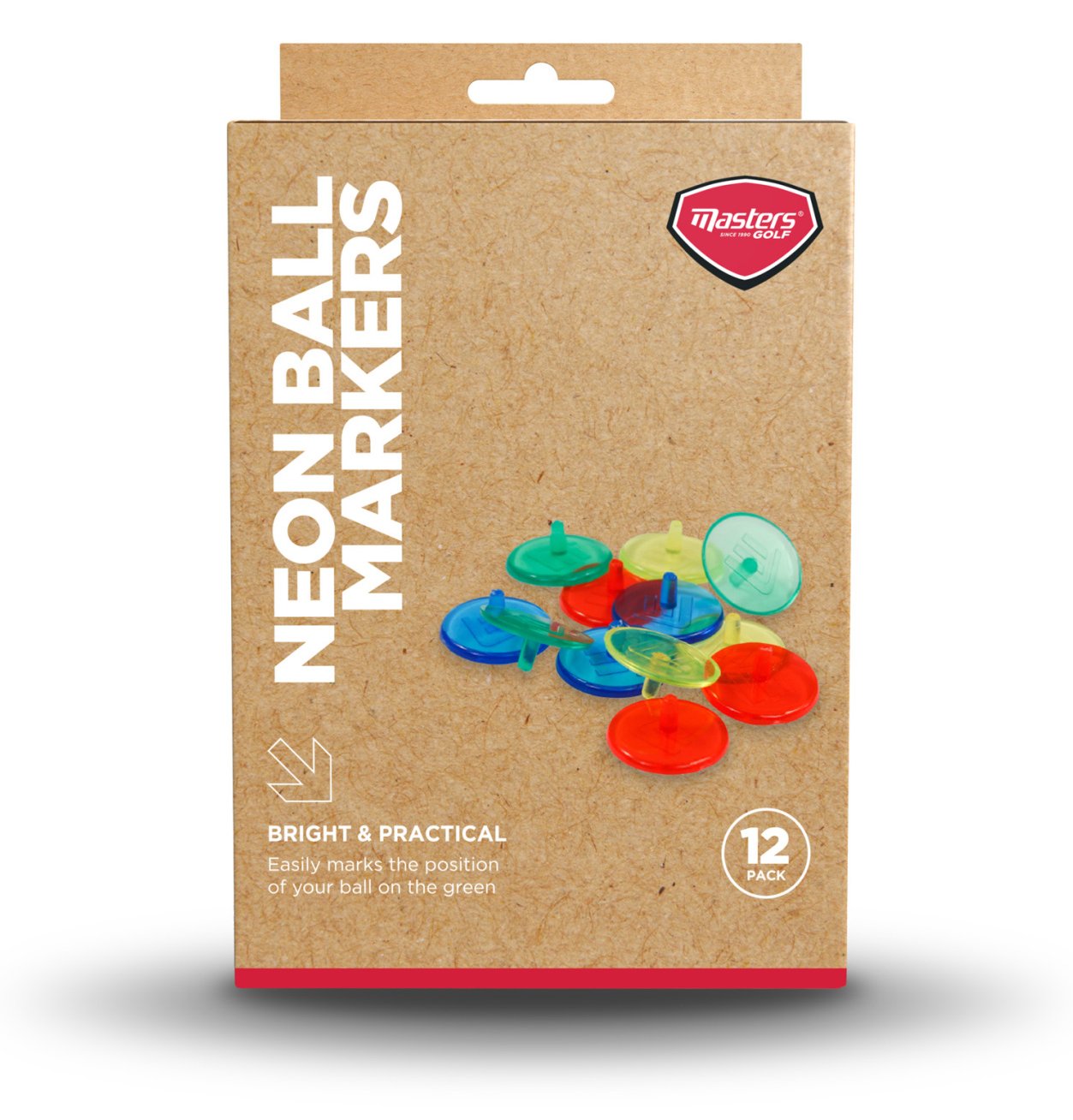 Masters Golf Neon Ball Markers (12 pack) znaczniki do piłki