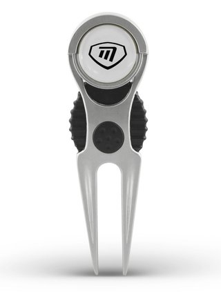 Masters Golf Deluxe Pitchfork With Marker widełki do naprawy greenu, srebrne