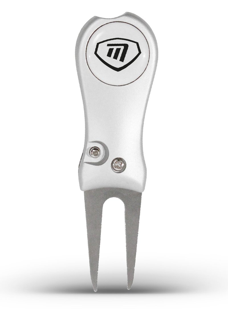 Masters Golf Switchblade Style Pitchfork widełki do naprawy fairway, srebrne