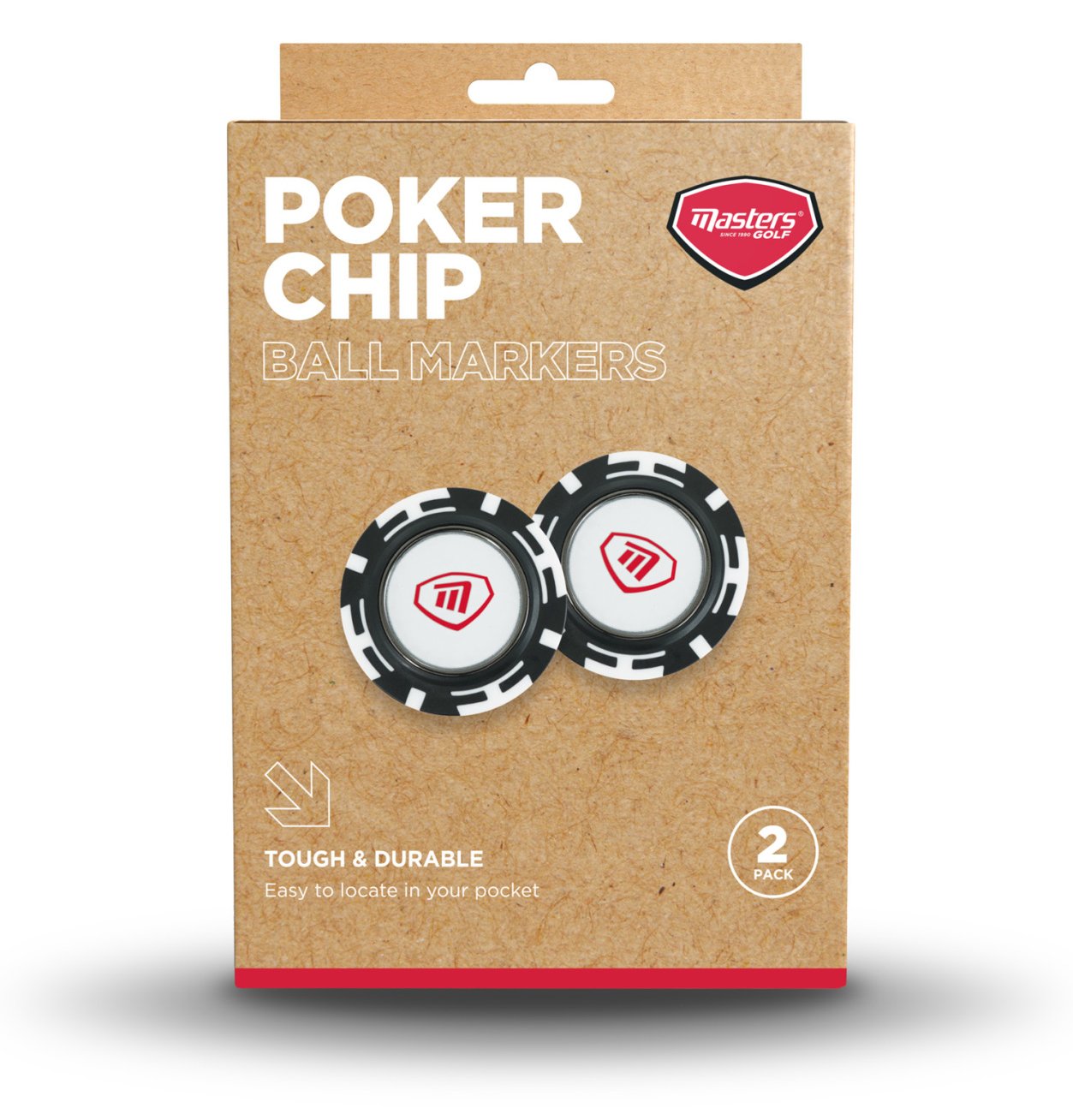 Masters Golf Poker Chips with Mag Ball Marker znacznik do piłki, czarno/biały