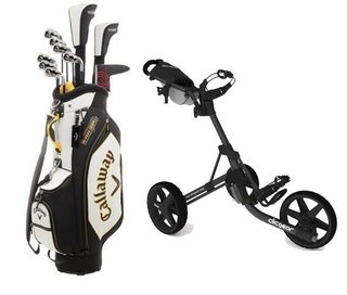 Callaway Warbird męski zestaw golfowy, stal + Clicgear 3.5+