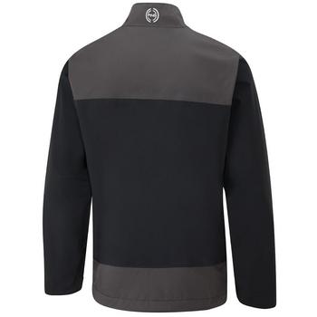 Wodoodporna męska kurtka golfowa Ping AquaDrive Half-Zip czarna/asfaltowa – szczegół z boku