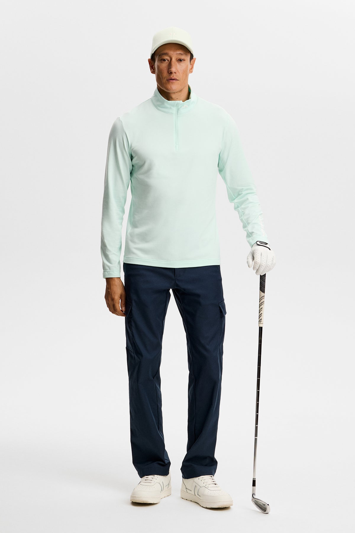 J.Lindeberg Tour Tech Mid Layer Bay - detal bocznych paneli wentylacyjnych z siateczki