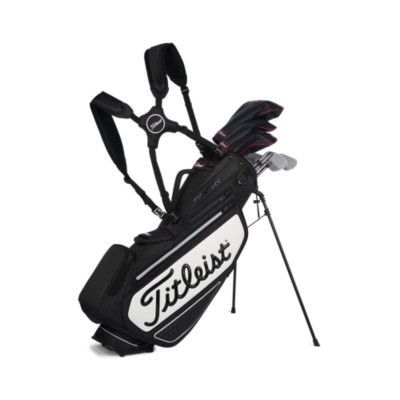 Torba Titleist Premium StaDry Stand Bag — design inspirowany tourem w kolorze czarno-białym
