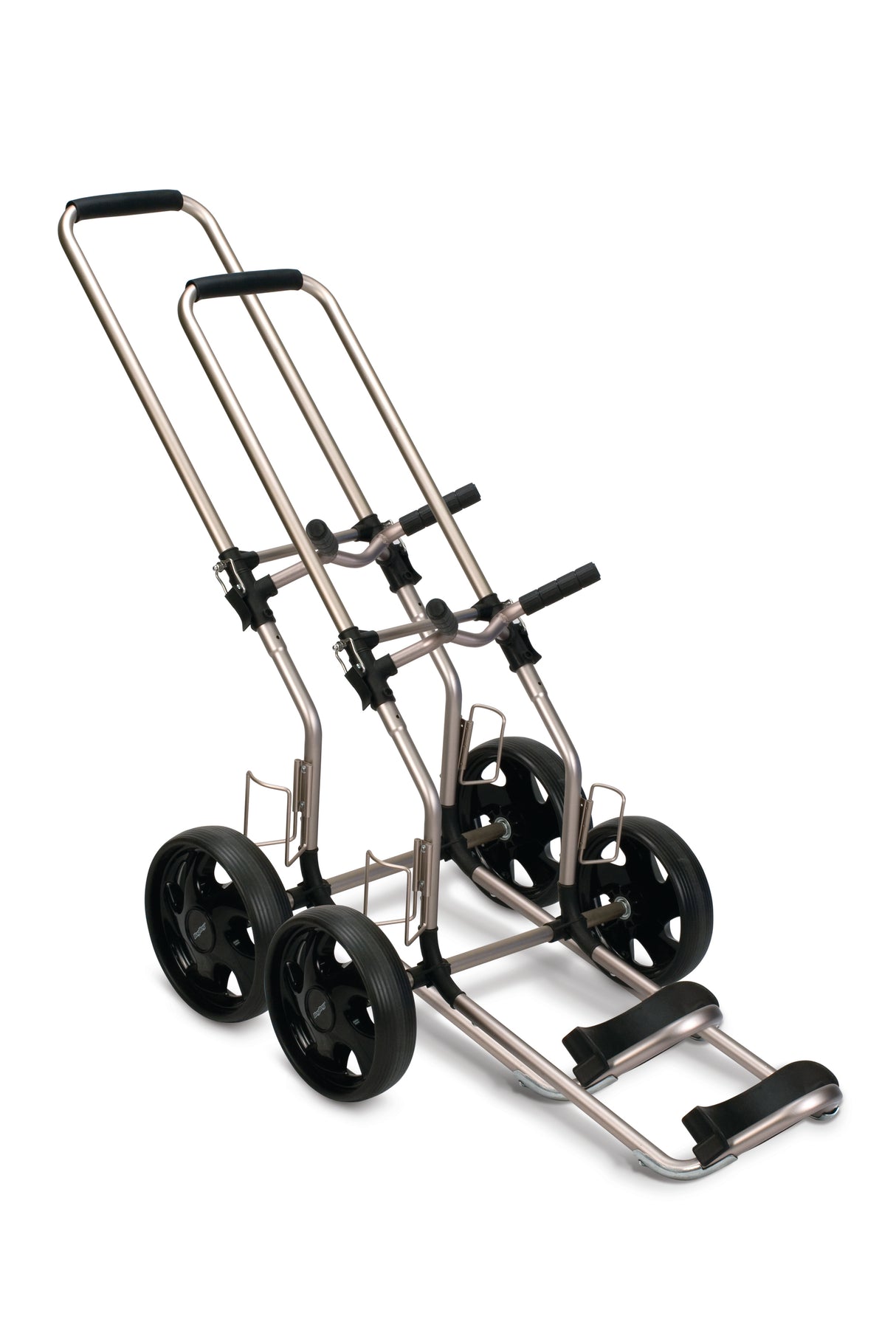 Wózki Bag Boy Rental Dual Tube złożone jeden w drugi