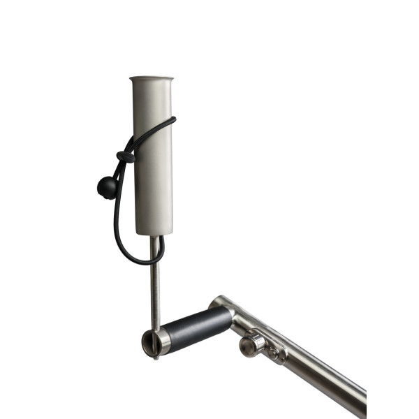 Uchwyt na parasol Davies Caddy Compact w kolorze szczotkowanego srebra matowego