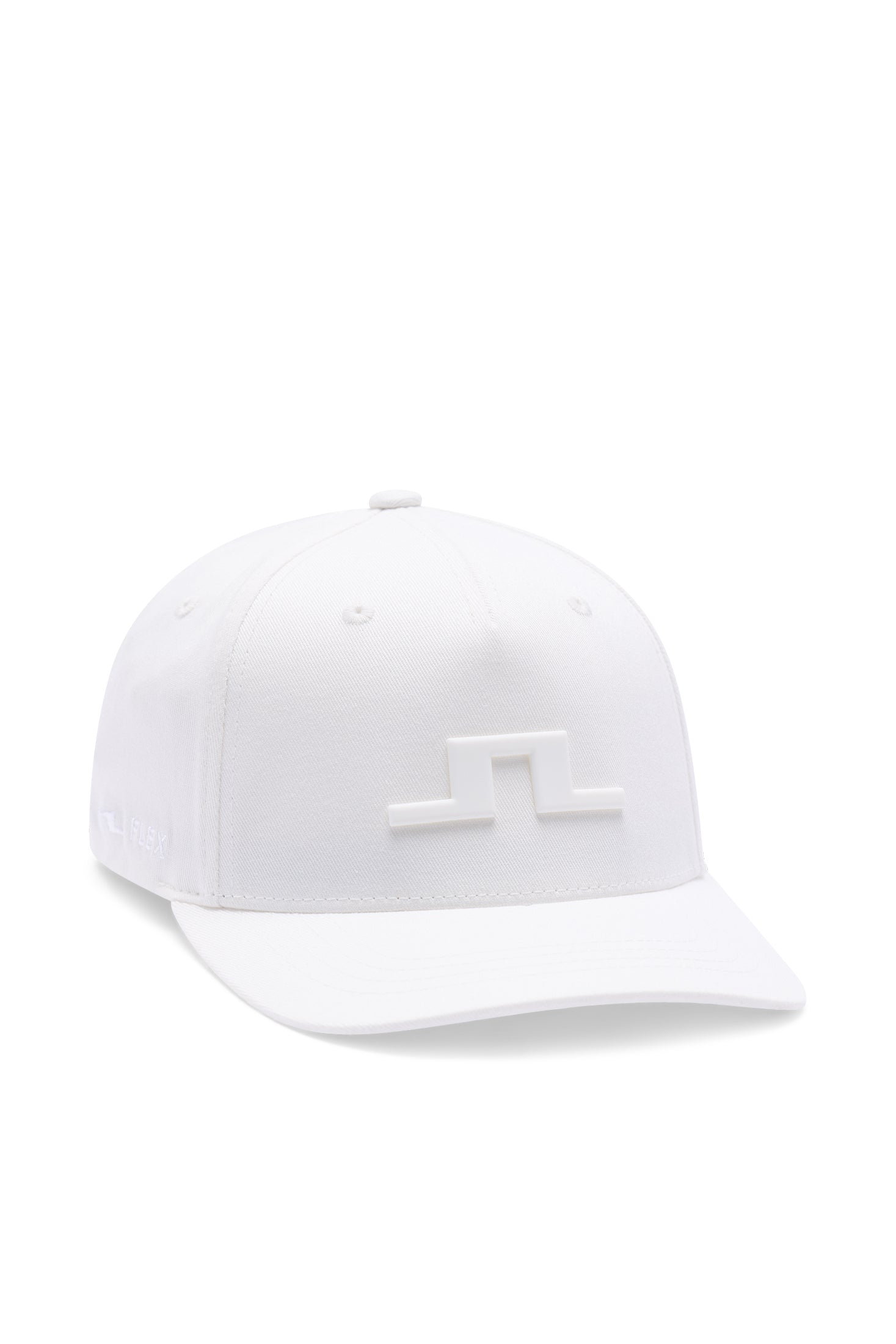 Czapka J.Lindeberg Heath Cap biała – widok z tyłu pokazujący branding i regulację