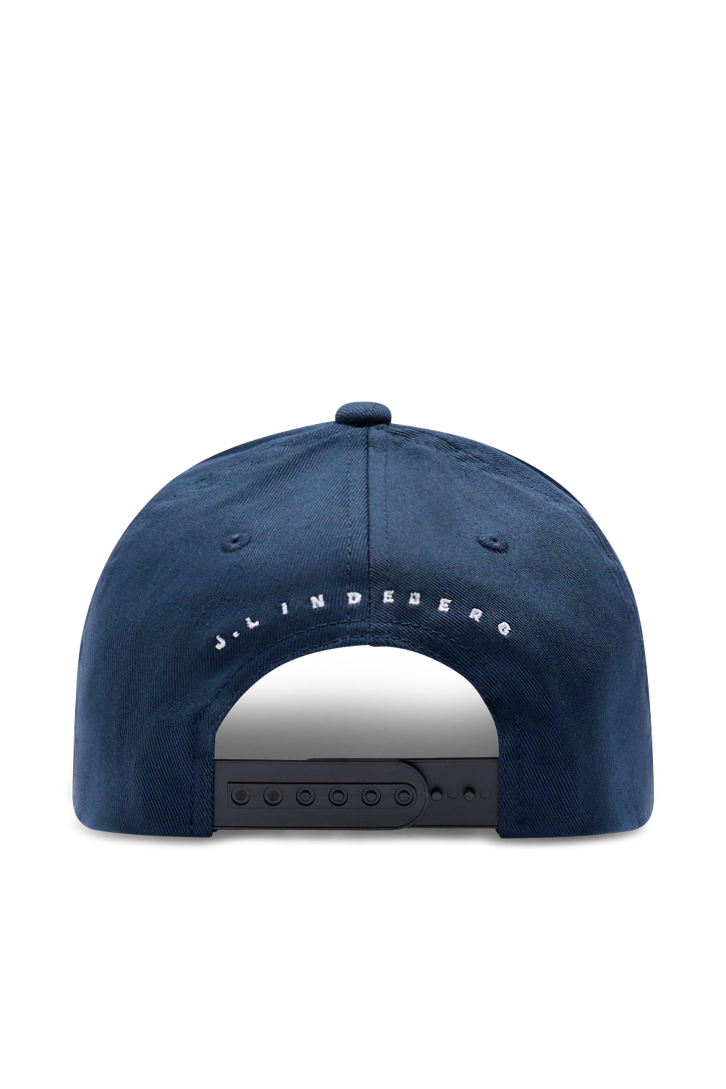 Czapka J.Lindeberg Heath Cap JL Navy – detal tylnej regulacji i brandingu