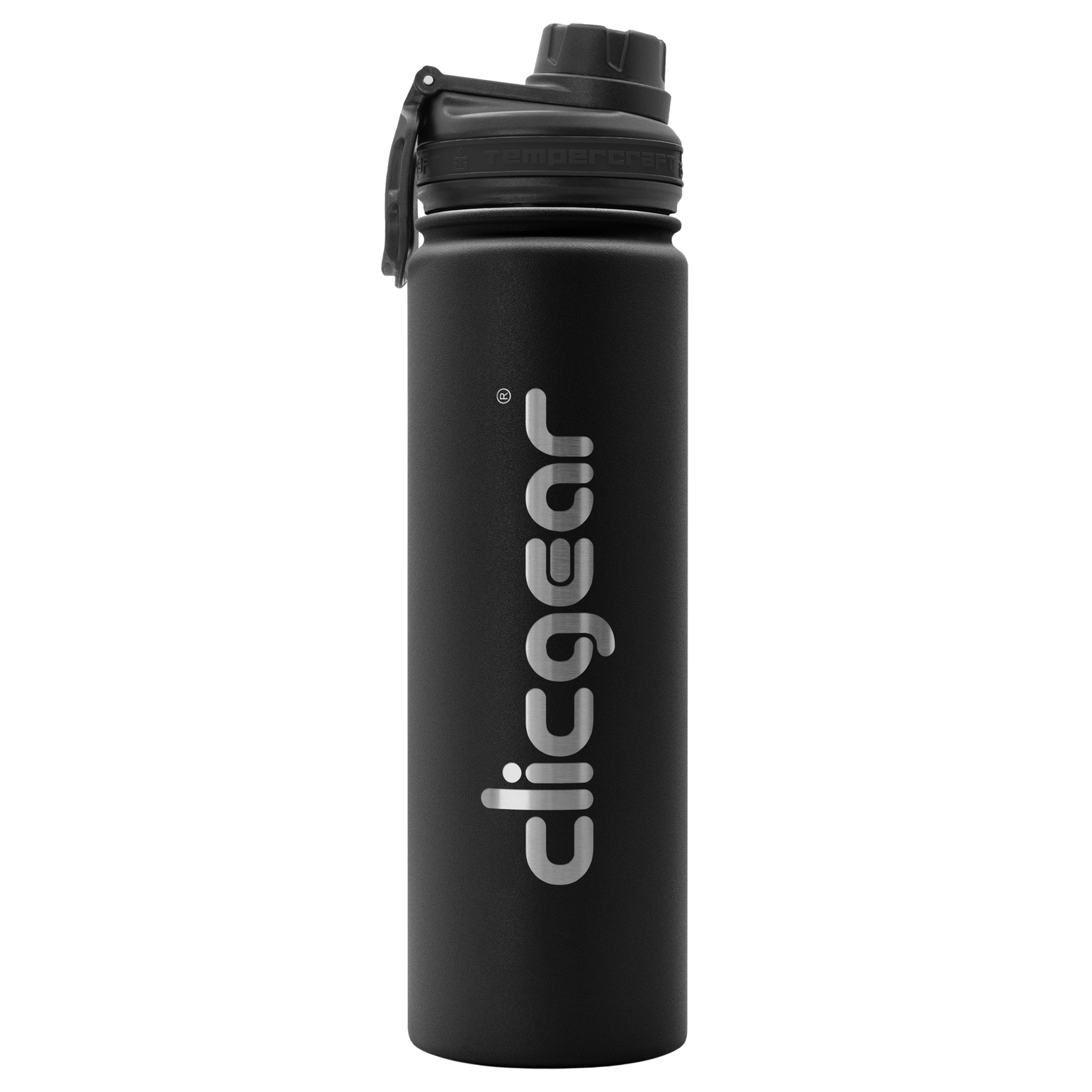 Izolowana butelka na wodę Clicgear 22oz w kolorze czarnym
